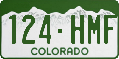 CO license plate 124HMF