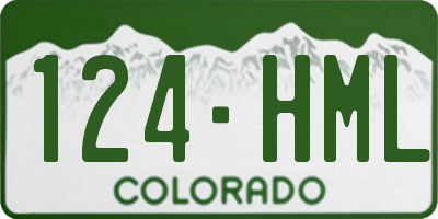 CO license plate 124HML