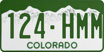 CO license plate 124HMM