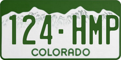 CO license plate 124HMP