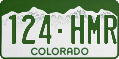 CO license plate 124HMR