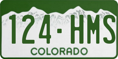 CO license plate 124HMS