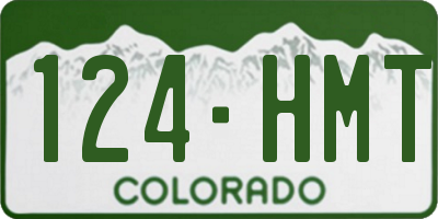 CO license plate 124HMT