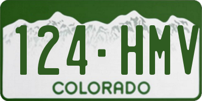 CO license plate 124HMV
