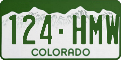 CO license plate 124HMW