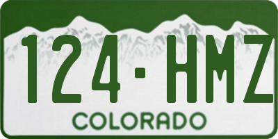 CO license plate 124HMZ