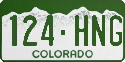 CO license plate 124HNG