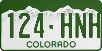 CO license plate 124HNH