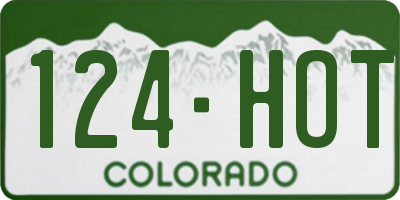 CO license plate 124HOT
