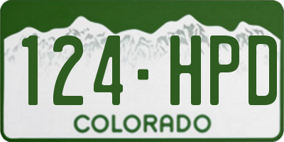 CO license plate 124HPD