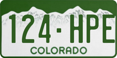 CO license plate 124HPE