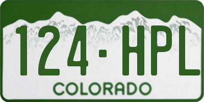 CO license plate 124HPL