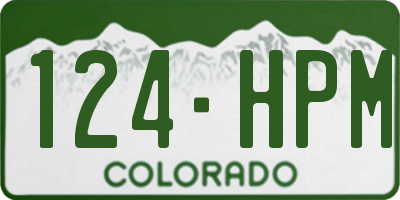 CO license plate 124HPM