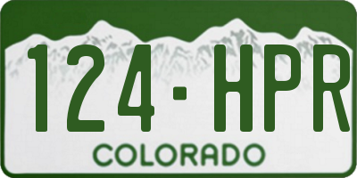 CO license plate 124HPR