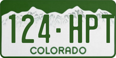 CO license plate 124HPT