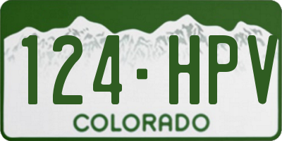 CO license plate 124HPV