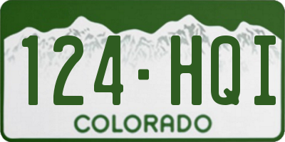 CO license plate 124HQI