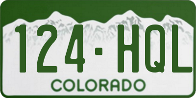 CO license plate 124HQL
