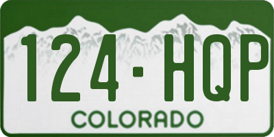 CO license plate 124HQP