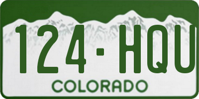 CO license plate 124HQU