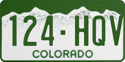 CO license plate 124HQV