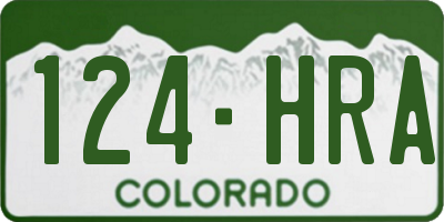CO license plate 124HRA