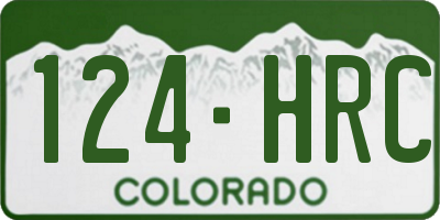 CO license plate 124HRC