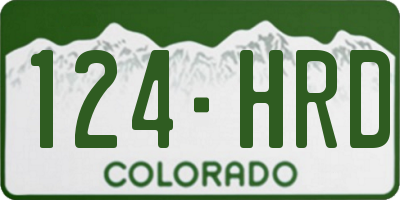 CO license plate 124HRD