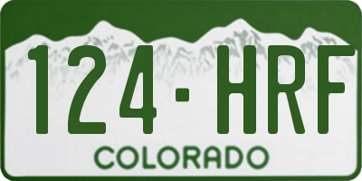 CO license plate 124HRF