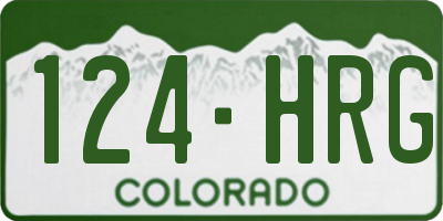 CO license plate 124HRG