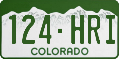 CO license plate 124HRI