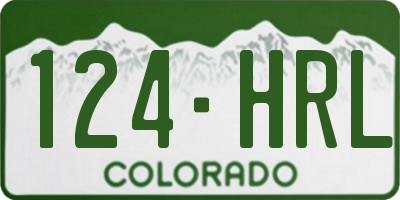 CO license plate 124HRL