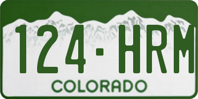 CO license plate 124HRM