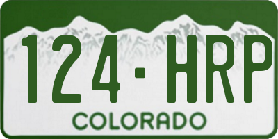CO license plate 124HRP