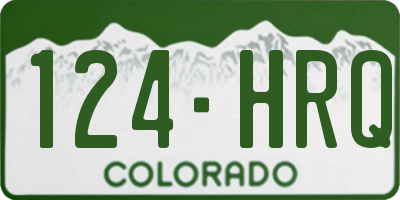 CO license plate 124HRQ