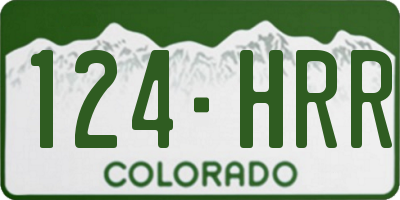 CO license plate 124HRR