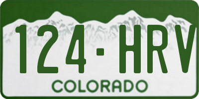 CO license plate 124HRV