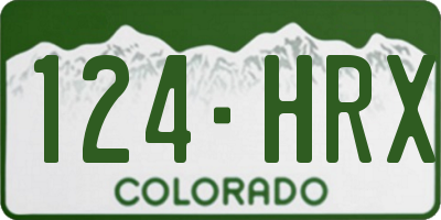 CO license plate 124HRX