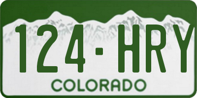 CO license plate 124HRY