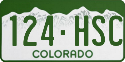 CO license plate 124HSC
