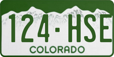 CO license plate 124HSE