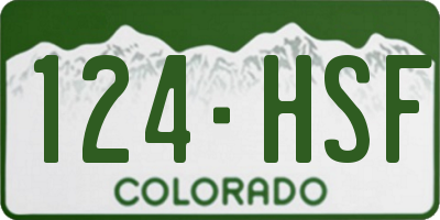 CO license plate 124HSF