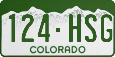 CO license plate 124HSG