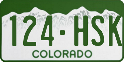 CO license plate 124HSK