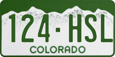 CO license plate 124HSL