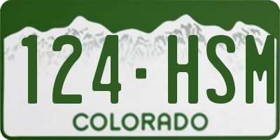 CO license plate 124HSM