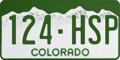 CO license plate 124HSP