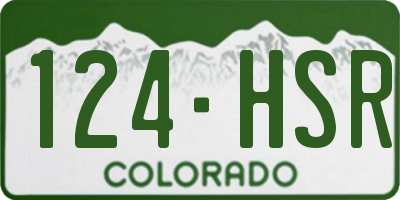 CO license plate 124HSR