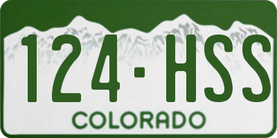 CO license plate 124HSS