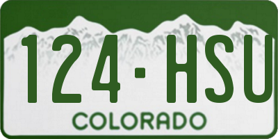 CO license plate 124HSU